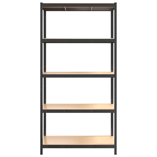 vidaXL 5-Shelf Storage Rack Anthracite Steel & Engineered Wood