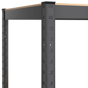 vidaXL 5-Shelf Storage Rack Anthracite Steel & Engineered Wood
