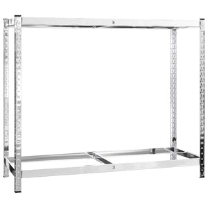 vidaXL Tire Racks with 2 Shelves 2 pcs. Silver 110x40x110 cm Steel