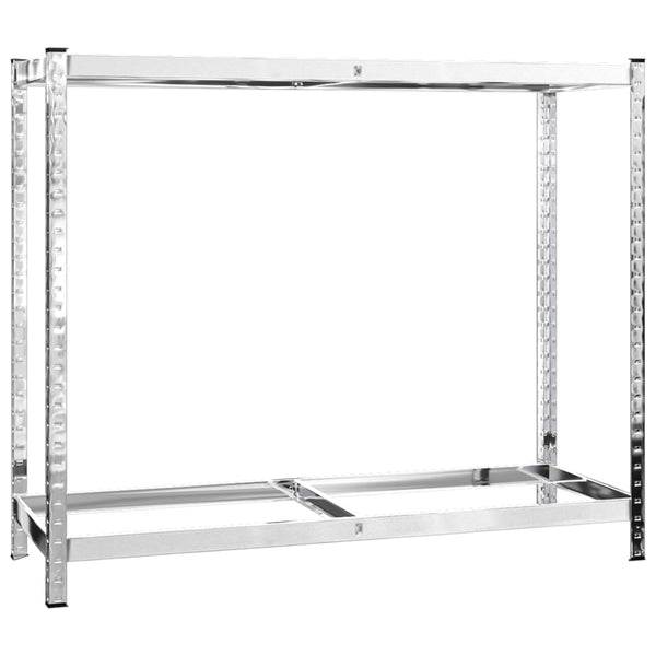 vidaXL Tire Racks with 2 Shelves 2 pcs. Silver 110x40x110 cm Steel