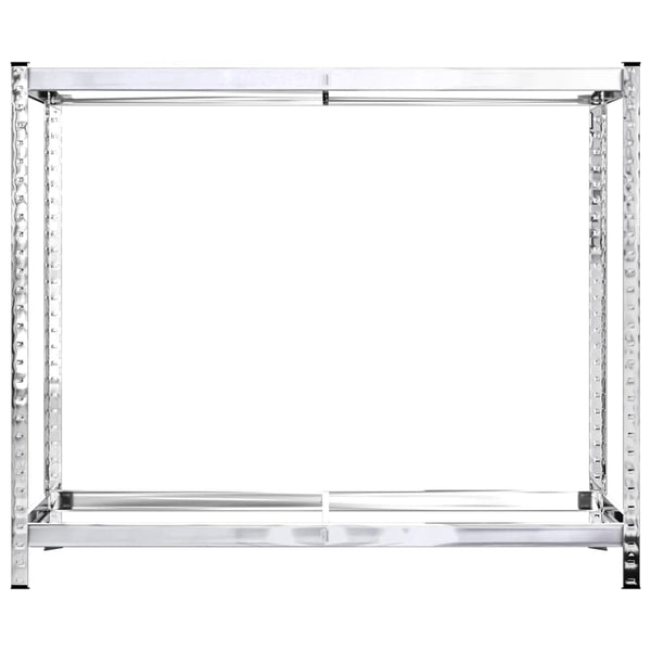 vidaXL Tire Racks with 2 Shelves 2 pcs. Silver 110x40x110 cm Steel