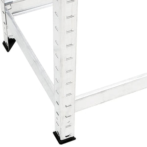 vidaXL Tire Racks with 2 Shelves 2 pcs. Silver 110x40x110 cm Steel
