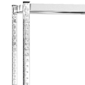 vidaXL Tire Racks with 2 Shelves 2 pcs. Silver 110x40x110 cm Steel