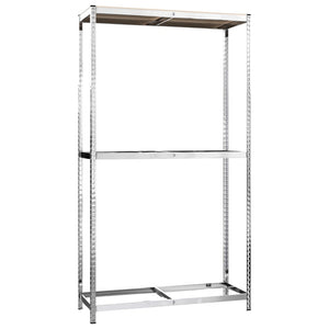 vidaXL Tire Rack with 2 Shelves Silver 110x40x180 cm Steel