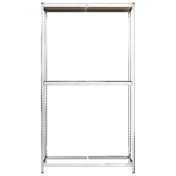 vidaXL Tire Rack with 2 Shelves Silver 110x40x180 cm Steel