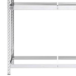 vidaXL Tire Rack with 2 Shelves Silver 110x40x180 cm Steel