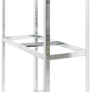 vidaXL Tire Rack with 2 Shelves Silver 110x40x180 cm Steel