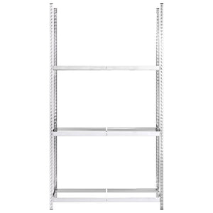 vidaXL Tyre Racks with 3 Shelves 2 pcs. Silver 110x40x200 cm Steel