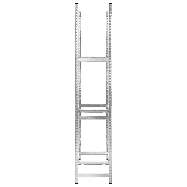 vidaXL Tyre Racks with 3 Shelves 2 pcs. Silver 110x40x200 cm Steel