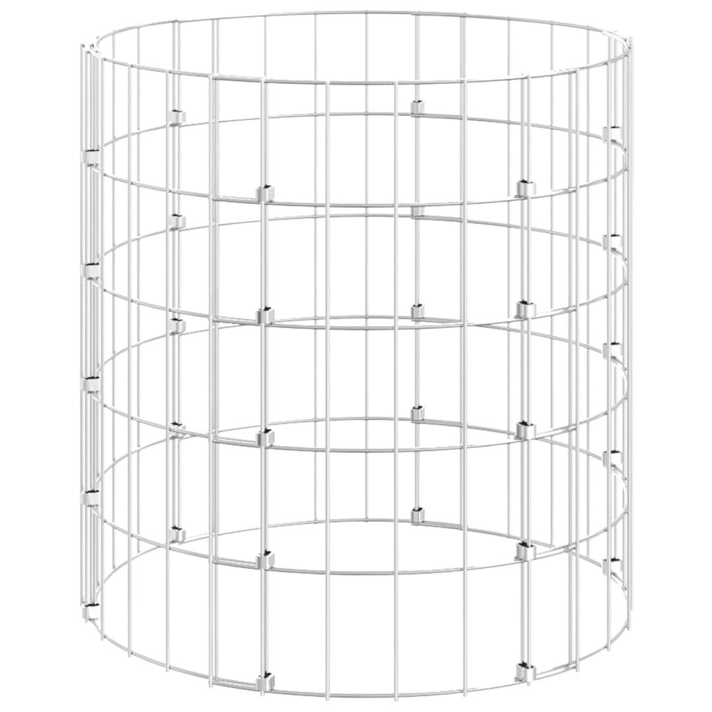 vidaXL Garden Compost Bin Ø50x50 cm Galvanised Steel
