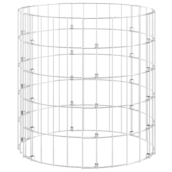 vidaXL Garden Compost Bin Ø50x50 cm Galvanised Steel