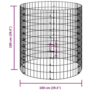 vidaXL Garden Composter Ø100x100 cm Galvanized Steel