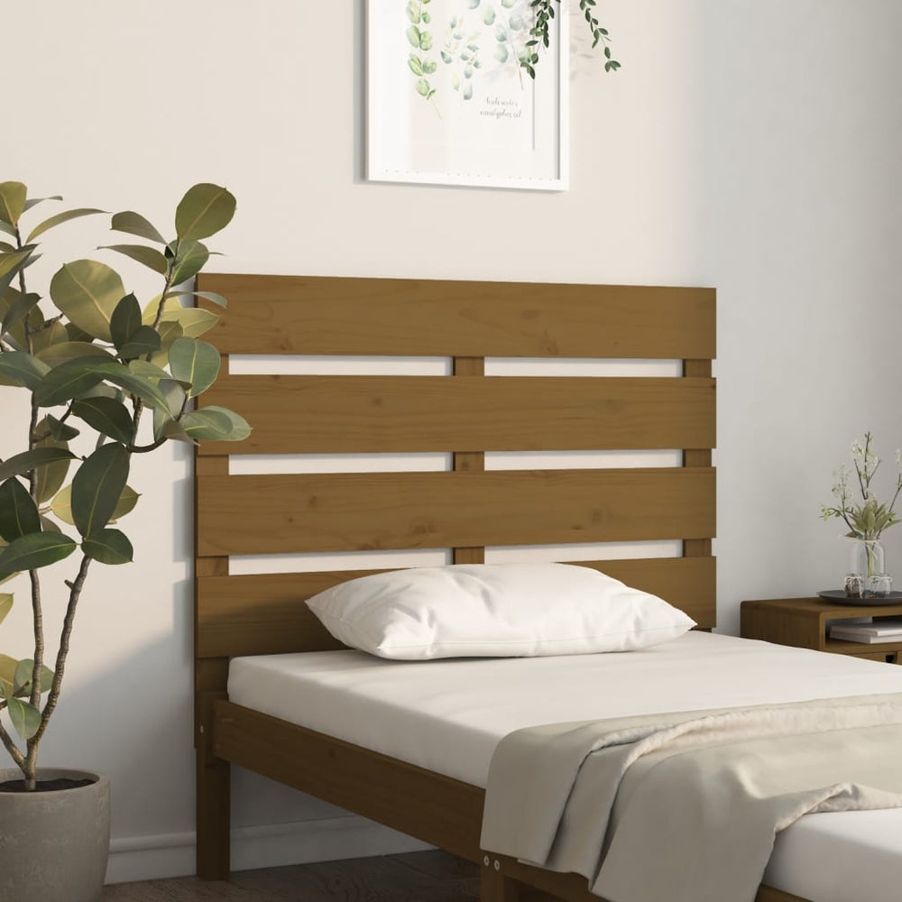 vidaXL Headboard Honey Brown 100x3x80 cm Solid Pine Wood