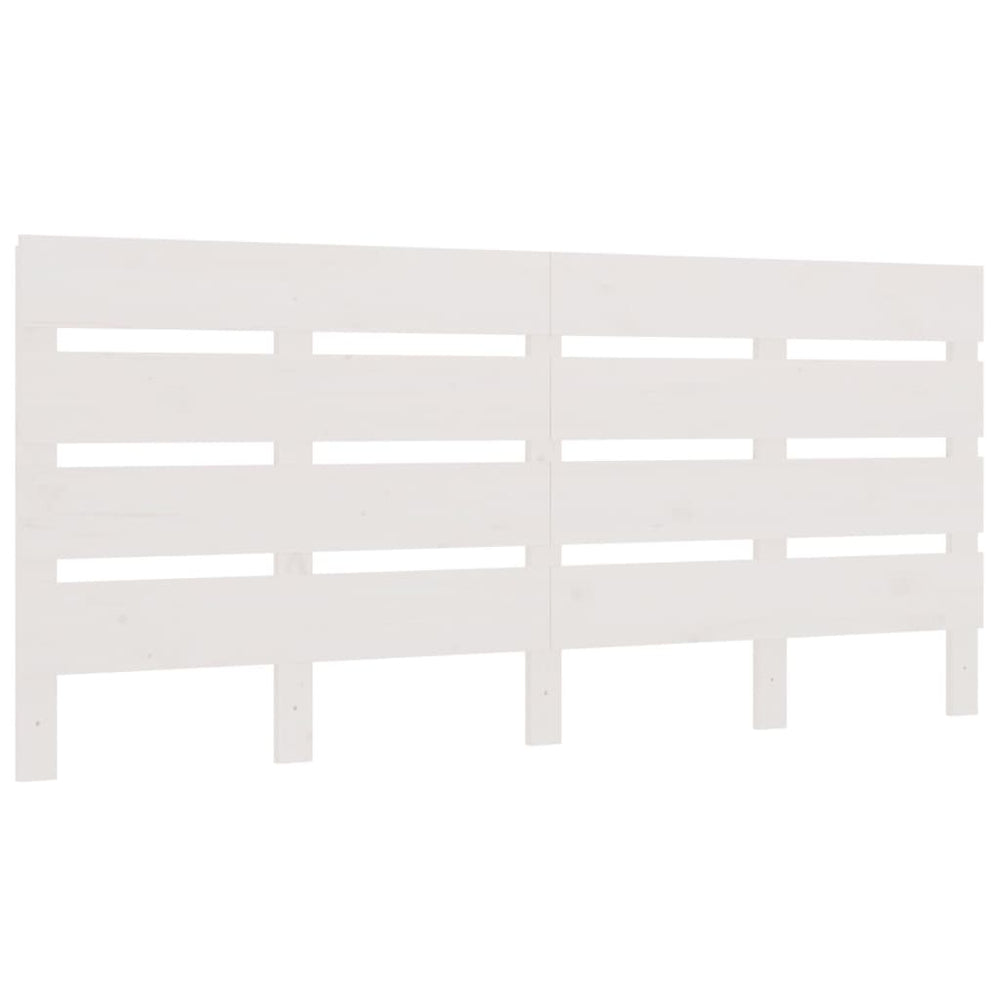 vidaXL Headboard White 150x3x80cm Solid Pine Wood