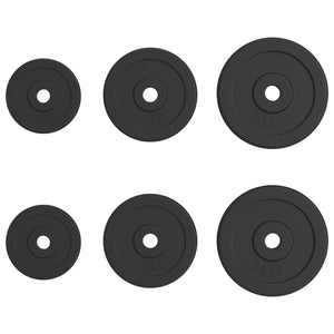 30 kg Hantelscheiben aus Gusseisen - 6er Set