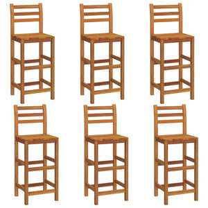 vidaXL Bar Stools 6 pcs Solid Acacia Wood