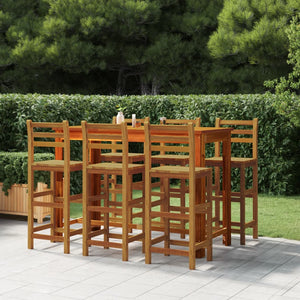 vidaXL Bar Stools 6 pcs Solid Acacia Wood