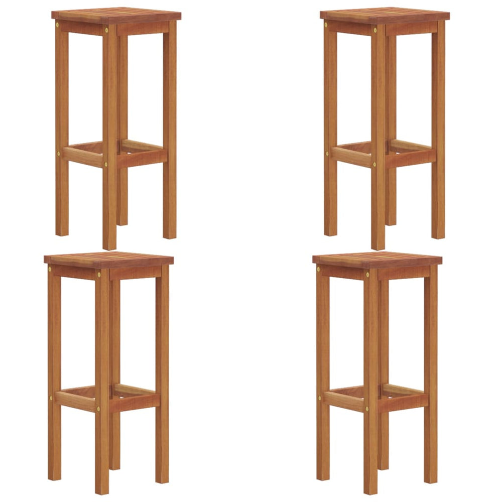 vidaXL Bar Stools 4 pcs Solid Acacia Wood