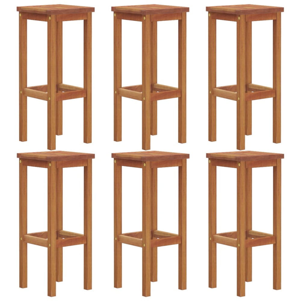 vidaXL Bar Stools 6 pcs Solid Acacia Wood