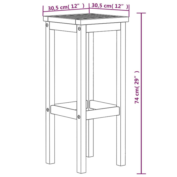 vidaXL Bar Stools 6 pcs Solid Acacia Wood