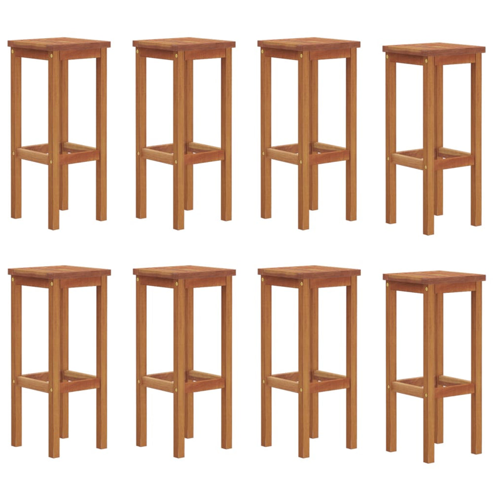vidaXL Bar Stools 8 pcs Solid Acacia Wood