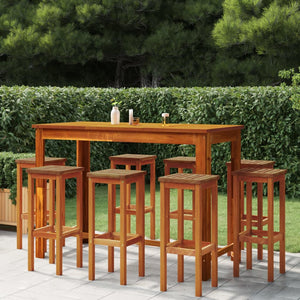 vidaXL Bar Stools 8 pcs Solid Acacia Wood