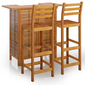 vidaXL 3-Piece Garden Bar Set Solid Acacia Wood