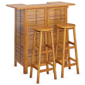 vidaXL 3-Piece Garden Bar Set Solid Acacia Wood