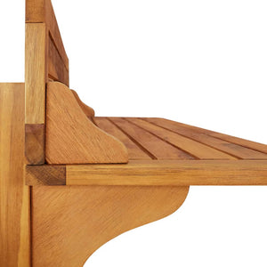vidaXL 3-Piece Balcony Bar Set Solid Acacia Wood