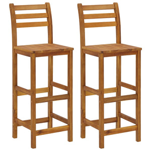 vidaXL 3-Piece Balcony Bar Set Solid Acacia Wood