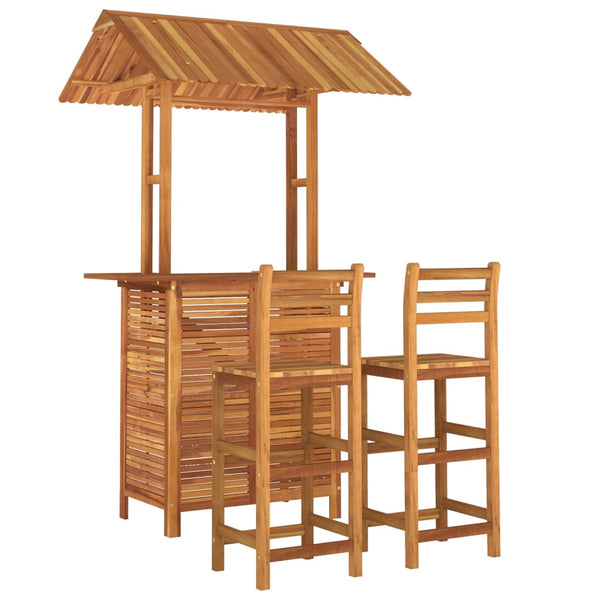 vidaXL 3-Piece Garden Bar Set Solid Acacia Wood