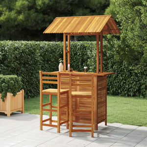 vidaXL 3-Piece Garden Bar Set Solid Acacia Wood