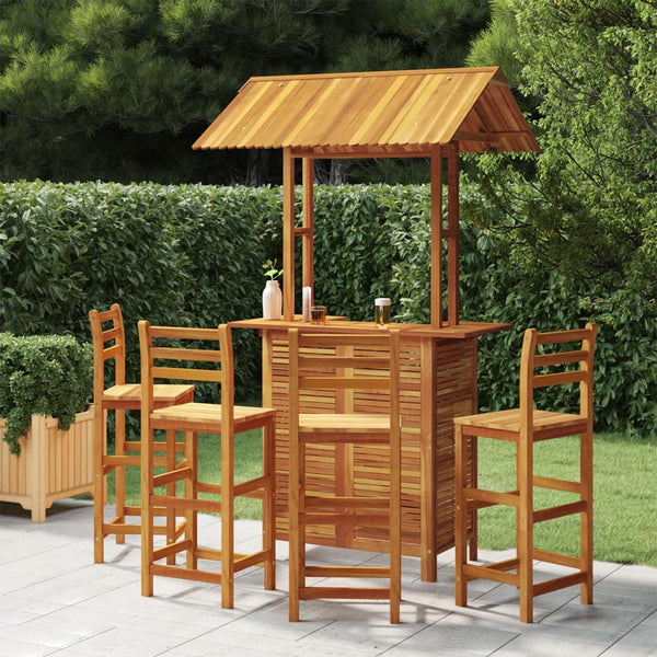 vidaXL 5-Piece Acacia Wood Garden Bar Set