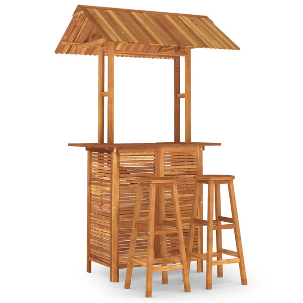 vidaXL 3-Piece Garden Bar Set Solid Acacia Wood