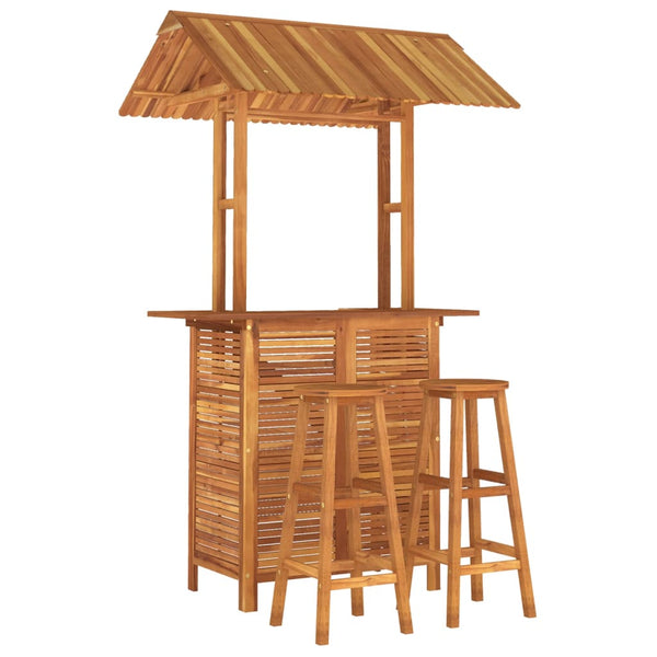 vidaXL 3-Piece Garden Bar Set Solid Acacia Wood