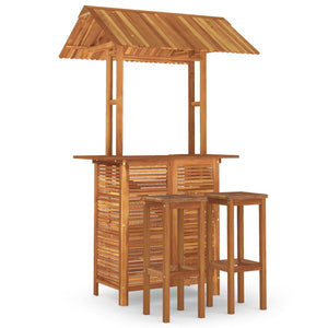 vidaXL 3-Piece Garden Bar Set Solid Acacia Wood
