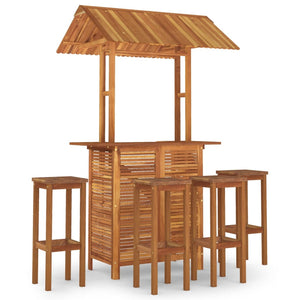 vidaXL 5-Piece Acacia Wood Garden Bar Set