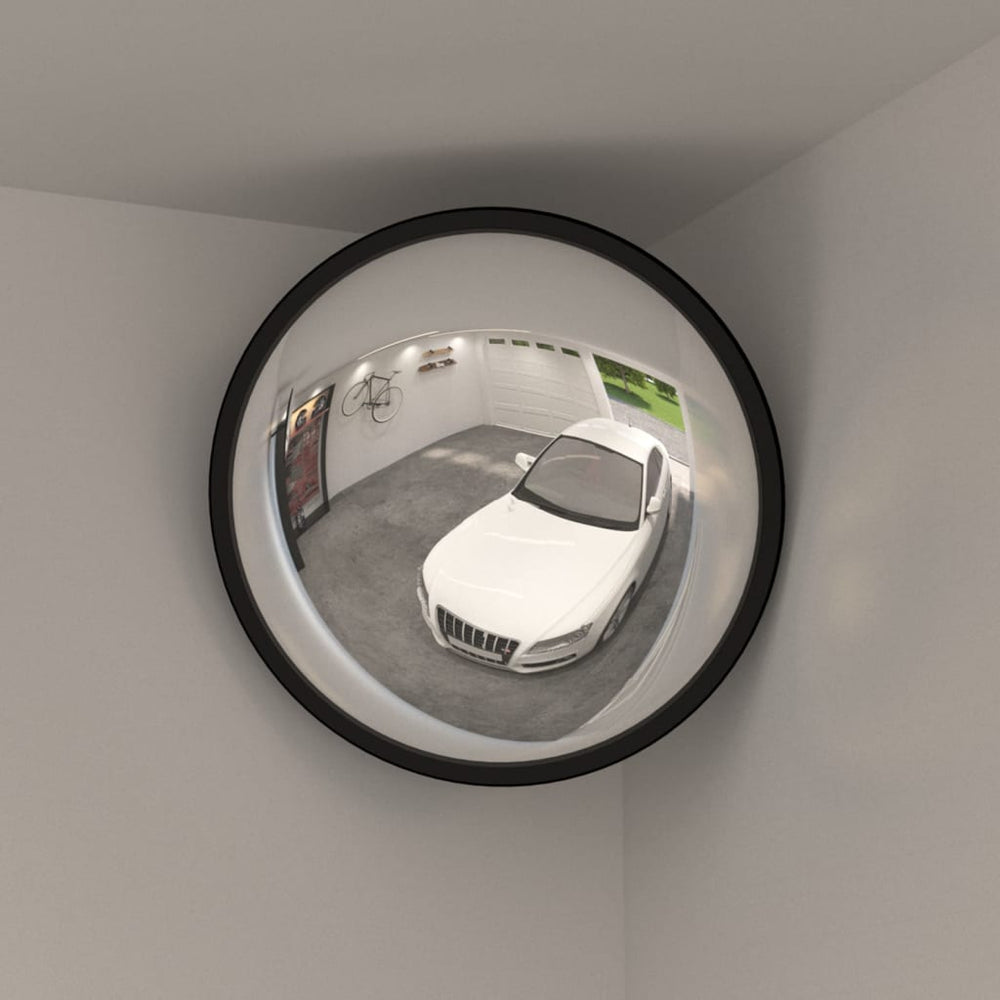 vidaXL Convex Traffic Mirror for Indoor Use Black Ø40 cm Acrylic