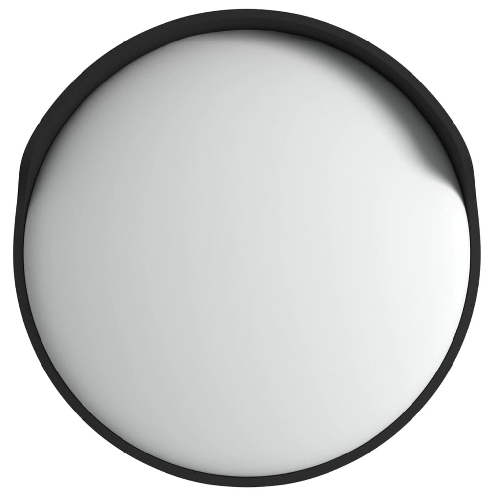 vidaXL Convex Outdoor Traffic Mirror Black Ø45 cm Polycarbonate