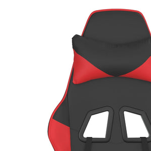 vidaXL Gaming Chair with Massage Function Black and Red Faux Leather