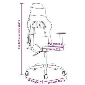 vidaXL Gaming Chair with Massage Function Black and Burgundy Faux Leather