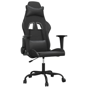 vidaXL Gaming Chair with Massage Function Black Faux Leather