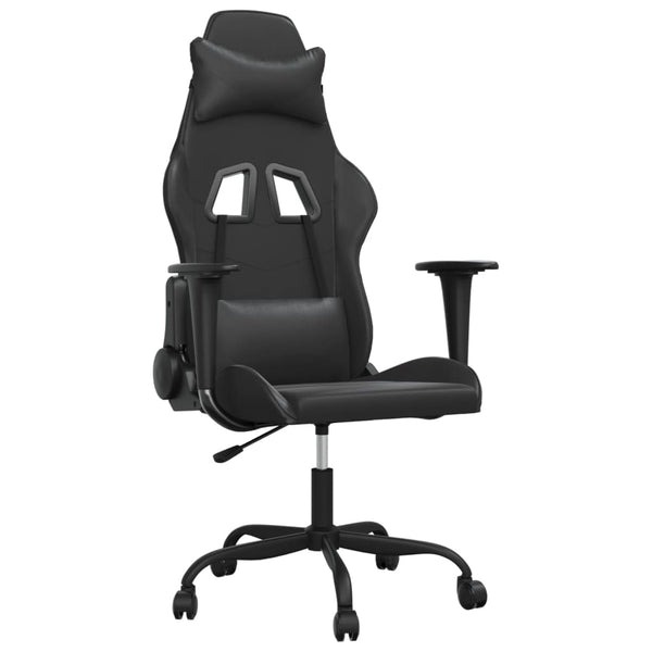 vidaXL Gaming Chair with Massage Function Black Faux Leather