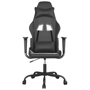 vidaXL Gaming Chair with Massage Function Black Faux Leather