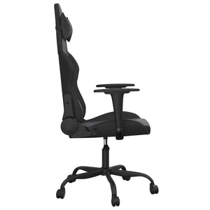 vidaXL Gaming Chair with Massage Function Black Faux Leather