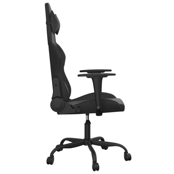 vidaXL Gaming Chair with Massage Function Black Faux Leather