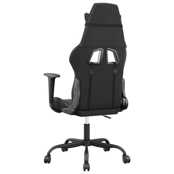 vidaXL Gaming Chair with Massage Function Black Faux Leather