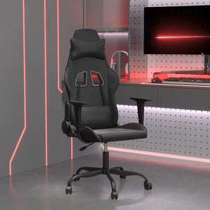 vidaXL Gaming Chair with Massage Function Black Faux Leather
