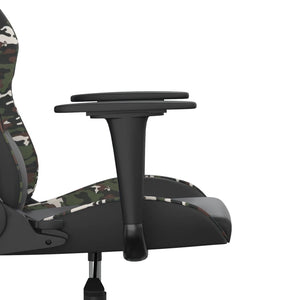 vidaXL Gaming Chair with Massage Function Black Camouflage Faux Leather