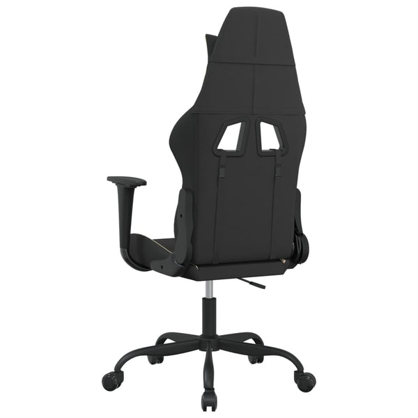 vidaXL Gaming Chair with Massage Function Black and Cream Fabric